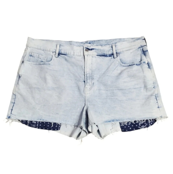 NWOT Old Navy Women's Acid Wash O. G. High Rise Denim Shorts Plus 24 - Picture 1 of 6